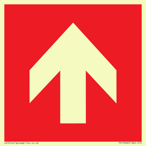 Up arrow (white on red background)